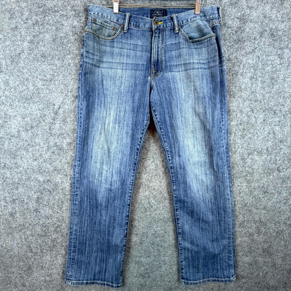 Lucky Brand 361‎ Vintage Straight Jeans Mens 36 Blue Denim Cotton Mid Rise